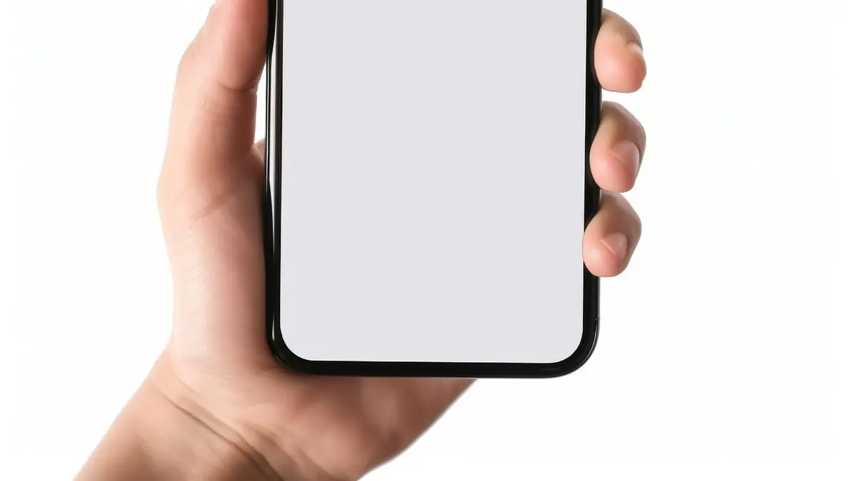 Mano sosteniendo un teléfono inteligente